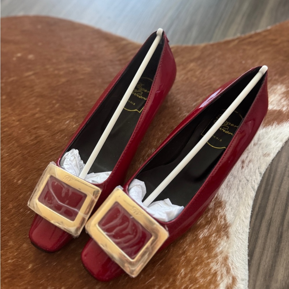 (New) Elegant Red Patent Leather Women's Shoes